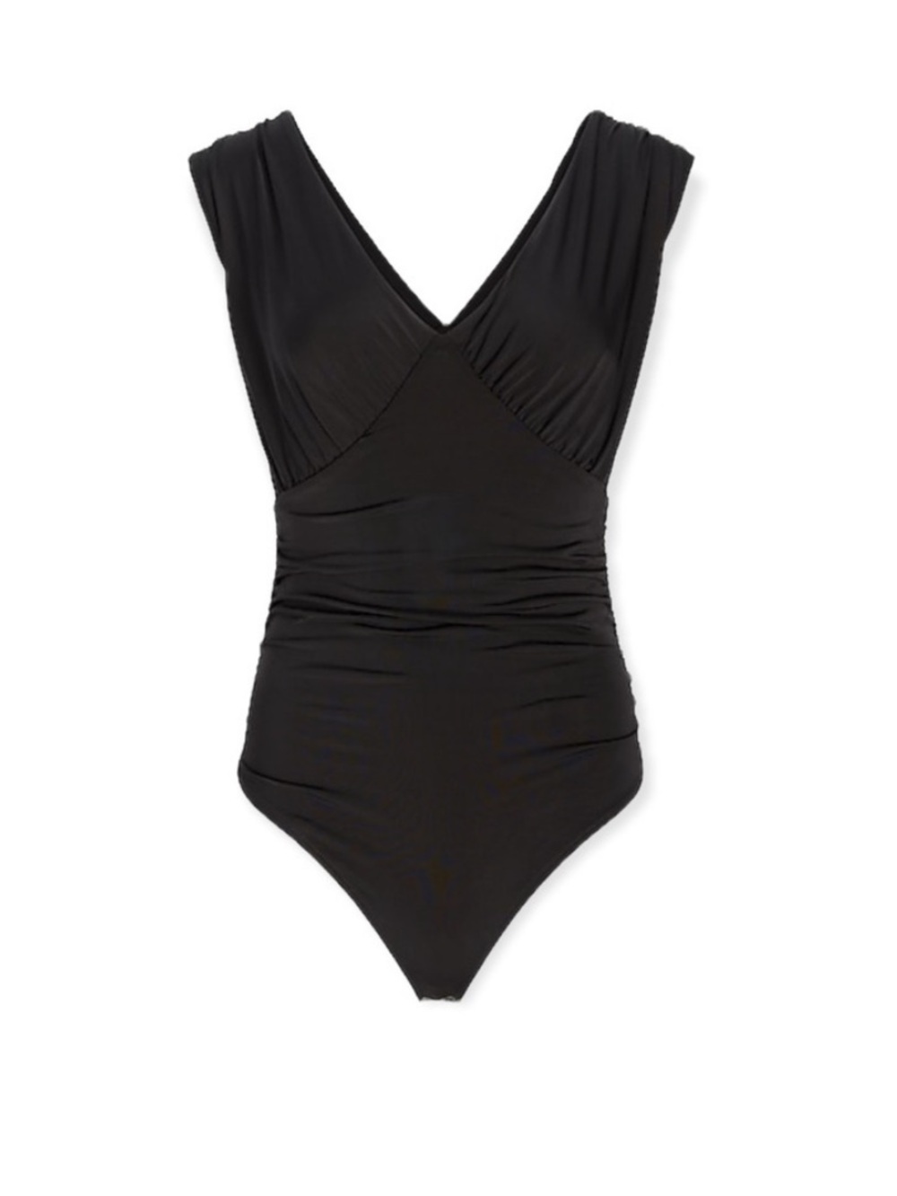 Express Body Contour V-Neck Empire Compression Black Bodysuit NWT Women’s Size S - Picture 2 of 8